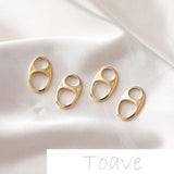 Gold Oval Circle Link Buckle DIY Necklace Earrings Bracelet