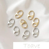 Gold Oval Circle Link Buckle DIY Necklace Earrings Bracelet
