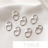 Gold Oval Circle Link Buckle DIY Necklace Earrings Bracelet
