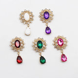 10 Rhinestone Crystal Flat Brooches for DIY Crystal Accessories