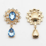 10 Rhinestone Crystal Flat Brooches for DIY Crystal Accessories