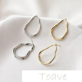 14K Water Drop Hollow Frame Earrings DIY Silver Needle Accessories