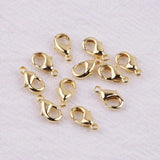 10pcs 14K Plated Lobster Claw Clasps 10mm 12mm DIY Bracelets Necklace Components