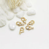 10pcs 14K Plated Lobster Claw Clasps 10mm 12mm DIY Bracelets Necklace Components