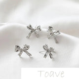 Gold and Silver Small Bow Knot Earrings DIY Material