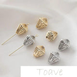 14K Pleated Water Drop Beaded Bracelet DIY Material 6pcs