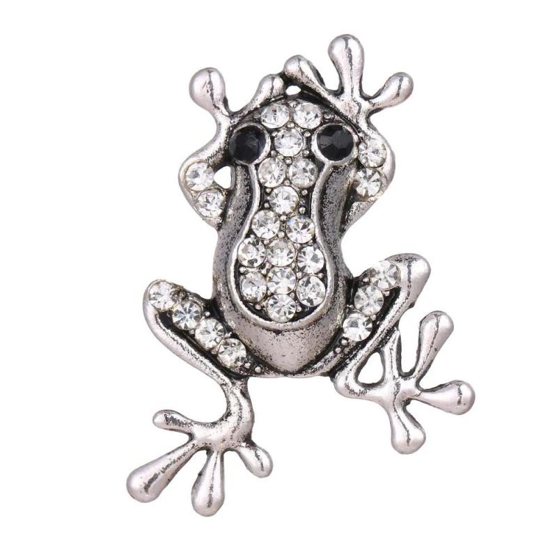 5Pcs/lot 18MM Frog Ginger Brooch DIY Crystal Accessories Personality