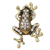 5Pcs/lot 18MM Frog Ginger Brooch DIY Crystal Accessories Personality