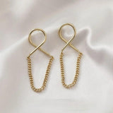 14K Cross Chain Earrings DIY Hand-made Material Accessories
