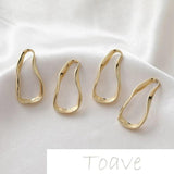 Gold-Twisted Hollow DIY Earrings Photo Frame Material