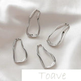 Gold-Twisted Hollow DIY Earrings Photo Frame Material