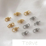 14K Double Sling Ring Twist Connection DIY Earrings Bracelet Necklace