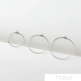 6pcs 14K Gold-Coated Copper Wire Round Frame DIY Earrings Pendant