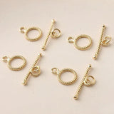 18K Gold-Plated Flower OT Connection Buckle for DIY Bracelet Necklace