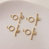 18K Gold-Plated Flower OT Connection Buckle for DIY Bracelet Necklace