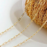 Brass Plated Krinkle Chain for Jewelry Making