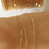 Brass Plated Krinkle Chain for Jewelry Making