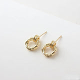 Hollow Twist Earrings Silver Needles DIY Handmade Material Accessories