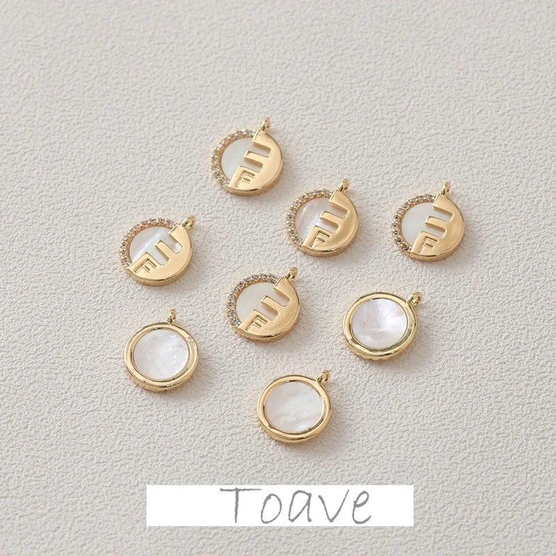 Copper Plated Shell Series Pendant for DIY Earrings Necklace Bracelet