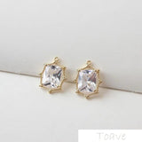 2pcs 18K Copper Plated Crystal Pendant DIY Accessories