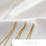 14K Snake Bone Chain Tassel Earring DIY Material
