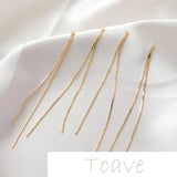 14K Snake Bone Chain Tassel Earring DIY Material
