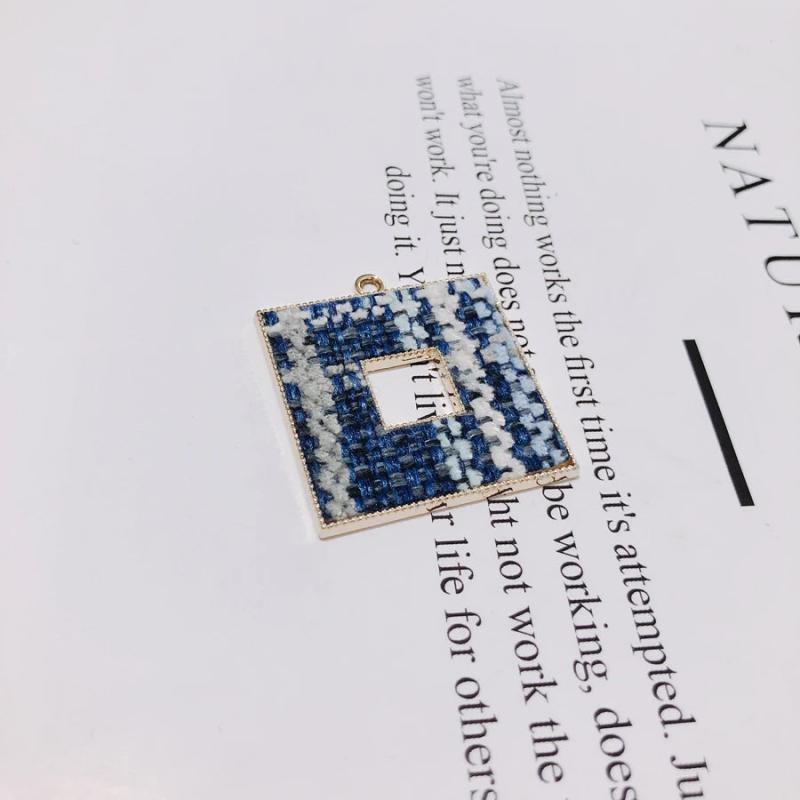 Alloy Square Pendant Necklace Charms DIY Jewelry Accessories