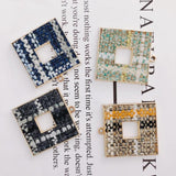 Alloy Square Pendant Necklace Charms DIY Jewelry Accessories