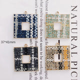 Alloy Square Pendant Necklace Charms DIY Jewelry Accessories