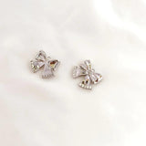 Copper-Wrapped 14K Set Zircon Bow Pendant DIY Necklace Earrings Material