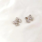 Copper-Wrapped 14K Set Zircon Bow Pendant DIY Necklace Earrings Material