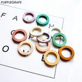 PURPLEGRAPE Geometric Ring Perforation DIY Earrings Accessories Pack of 10
