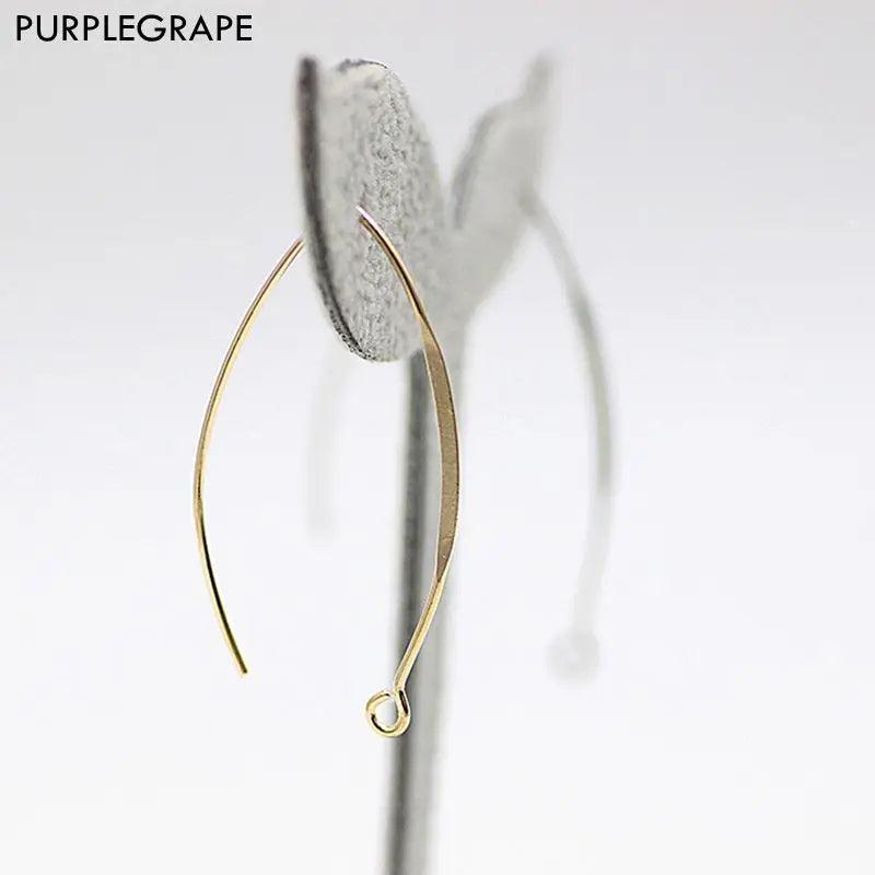 Copper Inverted V Long Ear Hook DIY Earrings - Pack of 6