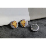 Senhua Cloth Buckle DIY Earrings Material 4pcs