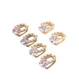 Zircon Copper Plating Pendant DIY Jewelry Material 2pcs