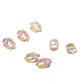 Zircon Copper Plating Pendant DIY Jewelry Material 2pcs