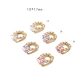 Zircon Copper Plating Pendant DIY Jewelry Material 2pcs