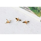 Japanese Alloy Paper Crane Pendant for Earrings DIY