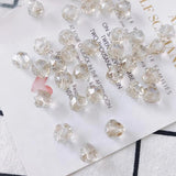 4 Pcs Glass Irregular Round Women's Earrings Jewelry Access.