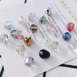 4 Pcs Glass Irregular Round Women's Earrings Jewelry Access.