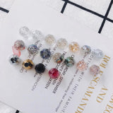 4 Pcs Glass Irregular Round Women's Earrings Jewelry Access.