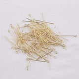 50pcs 18K Plated Metal Ball Head Pins Eye Pins for DIY Earrings Jewelry Making