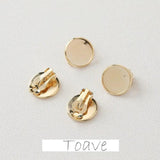 14K Electroplating Ear Clip Round Support Ring DIY Tray Accessory
