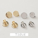 14K Electroplating Ear Clip Round Support Ring DIY Tray Accessory