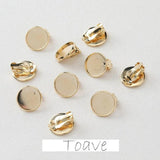 14K Electroplating Ear Clip Round Support Ring DIY Tray Accessory