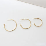 C-shaped Earrings 18K Gold-plated Copper DIY Wild Hand-made Earrings