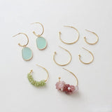 C-shaped Earrings 18K Gold-plated Copper DIY Wild Hand-made Earrings