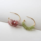 C-shaped Earrings 18K Gold-plated Copper DIY Wild Hand-made Earrings
