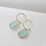 C-shaped Earrings 18K Gold-plated Copper DIY Wild Hand-made Earrings