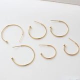 C-shaped Earrings 18K Gold-plated Copper DIY Wild Hand-made Earrings
